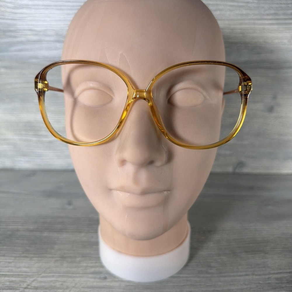 Vintage ZEISS 3195 - 8112 135  Amber & Gold Women's Eyeglass Frame W. Germany
